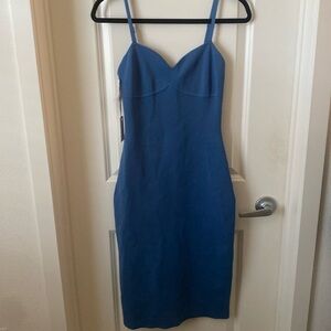 Aritzia Babaton Lariat Dress Blue